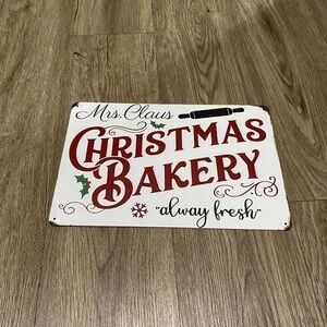 Christmas Bakery Metal Sign